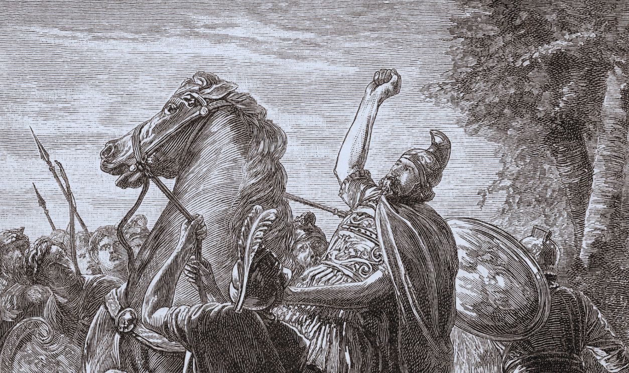   Gettyimages - 1755635735, Death of Crassus at the Battle of Carrhae, 53 BC Death of Crassus at the Battle of Carrhae, 53 BC. Marcus Licinius Crassus, 115 – 53 BC. Roman general and statesman. From Cassell's Illustrated Universal History, published 1883. 