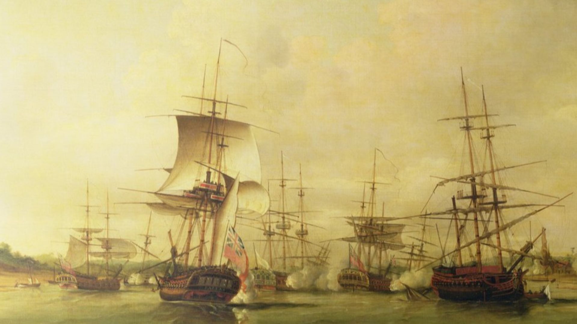 File:Thomas Luny - Action off the coast of France 13th May 1779.jpg