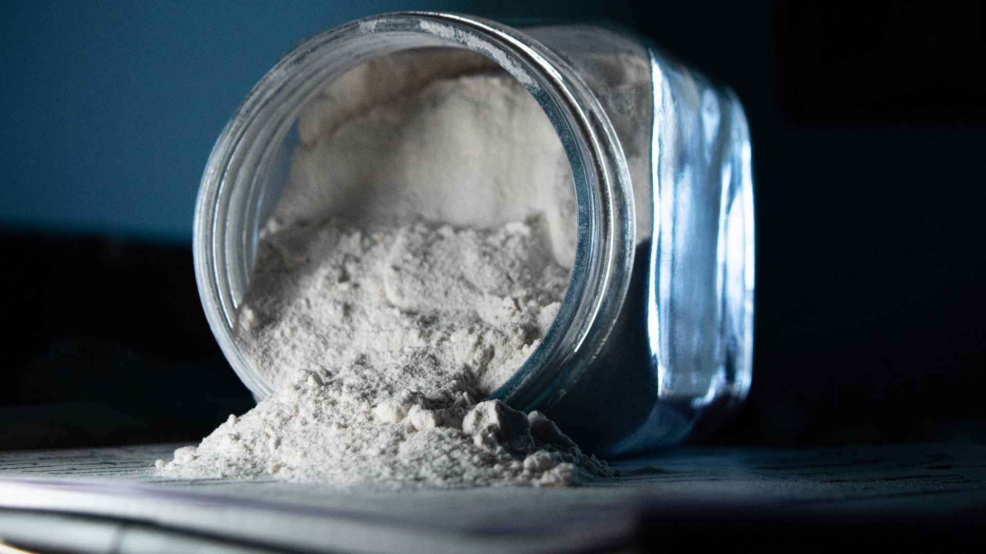 a clear glass with ice