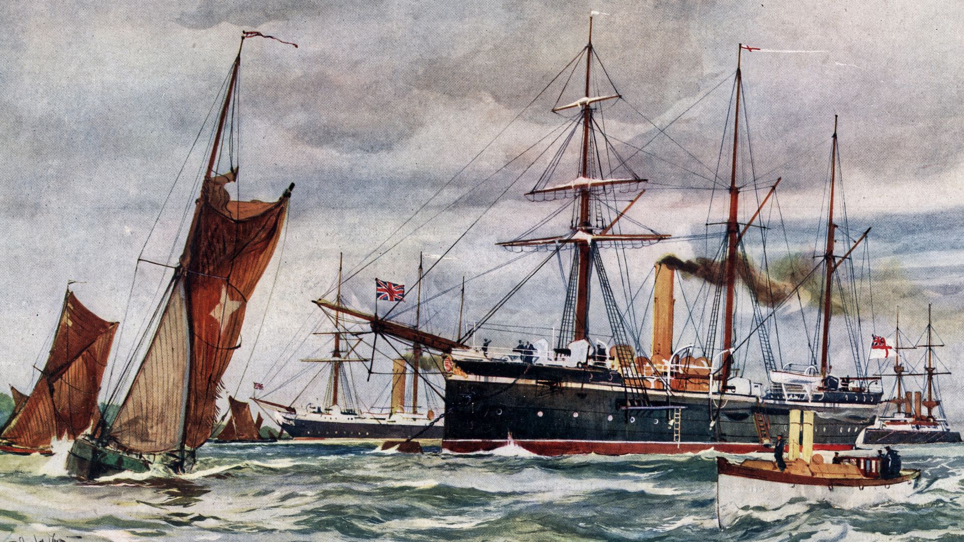 File:Charles Edward Dixon HMS Swallow 1885 HMS Thrush 1890.jpg