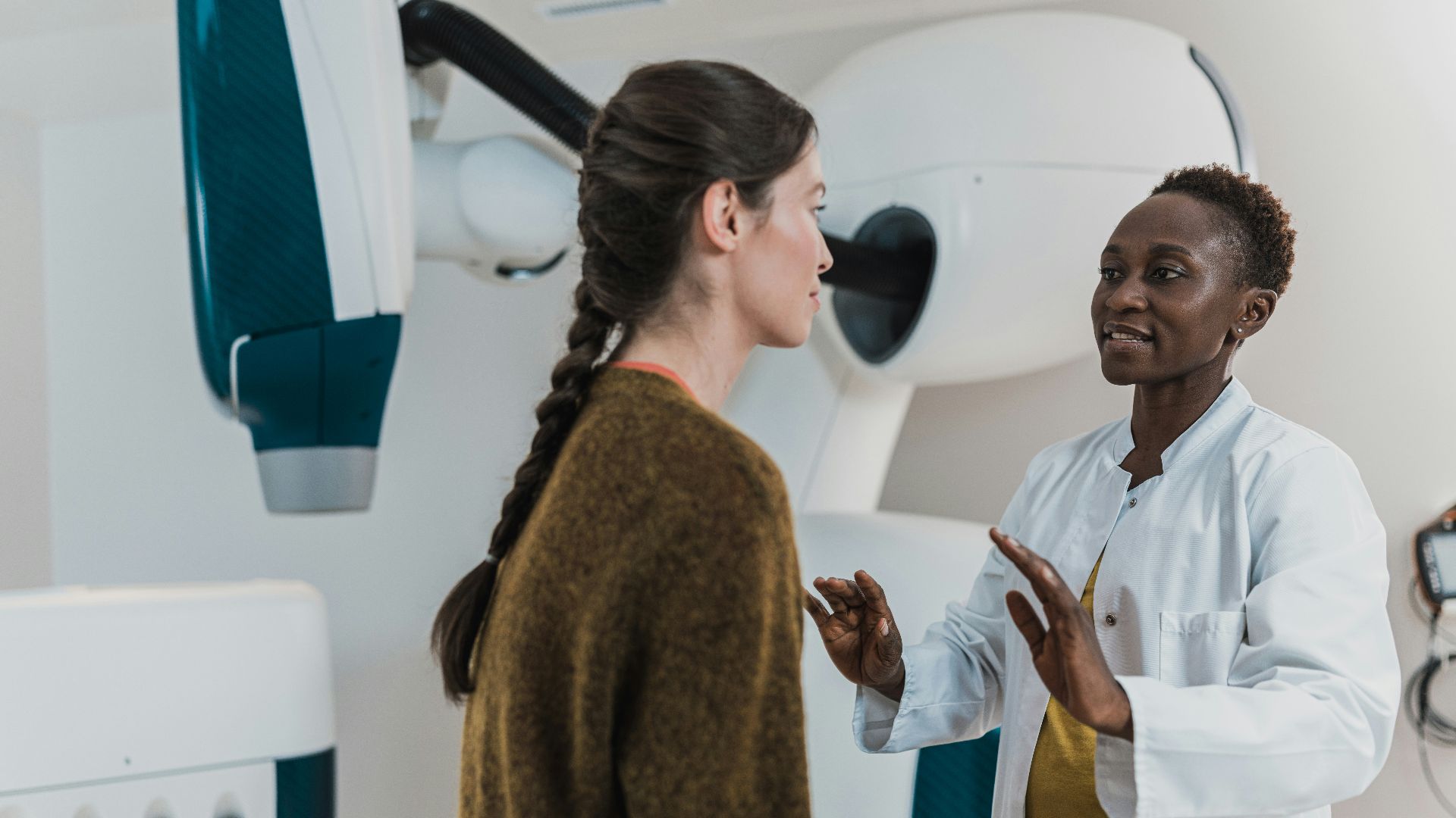 a doctor talking to a patient