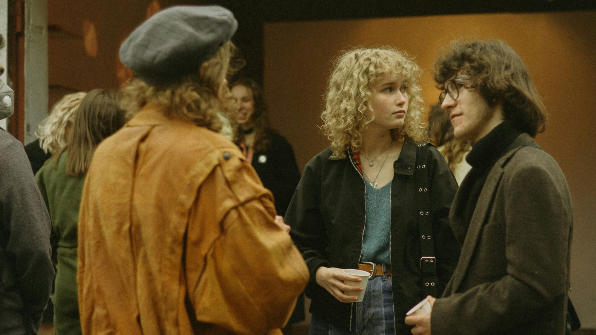 a group of people standing next to each other