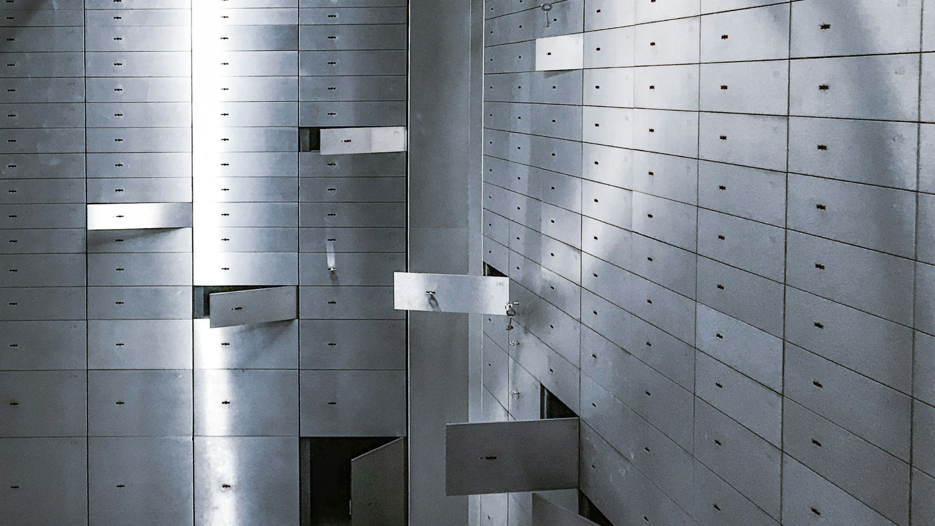 a room that has a bunch of drawers in it