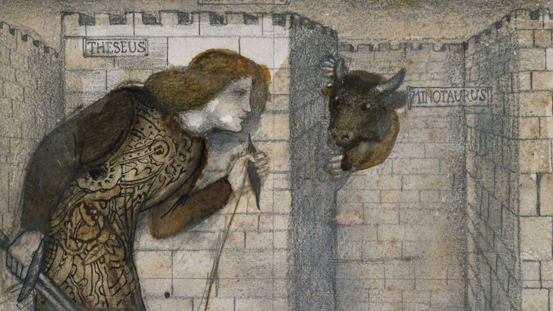 File:Edward Burne-Jones - Tile Design - Theseus and the Minotaur in the Labyrinth - Google Art Project.jpg