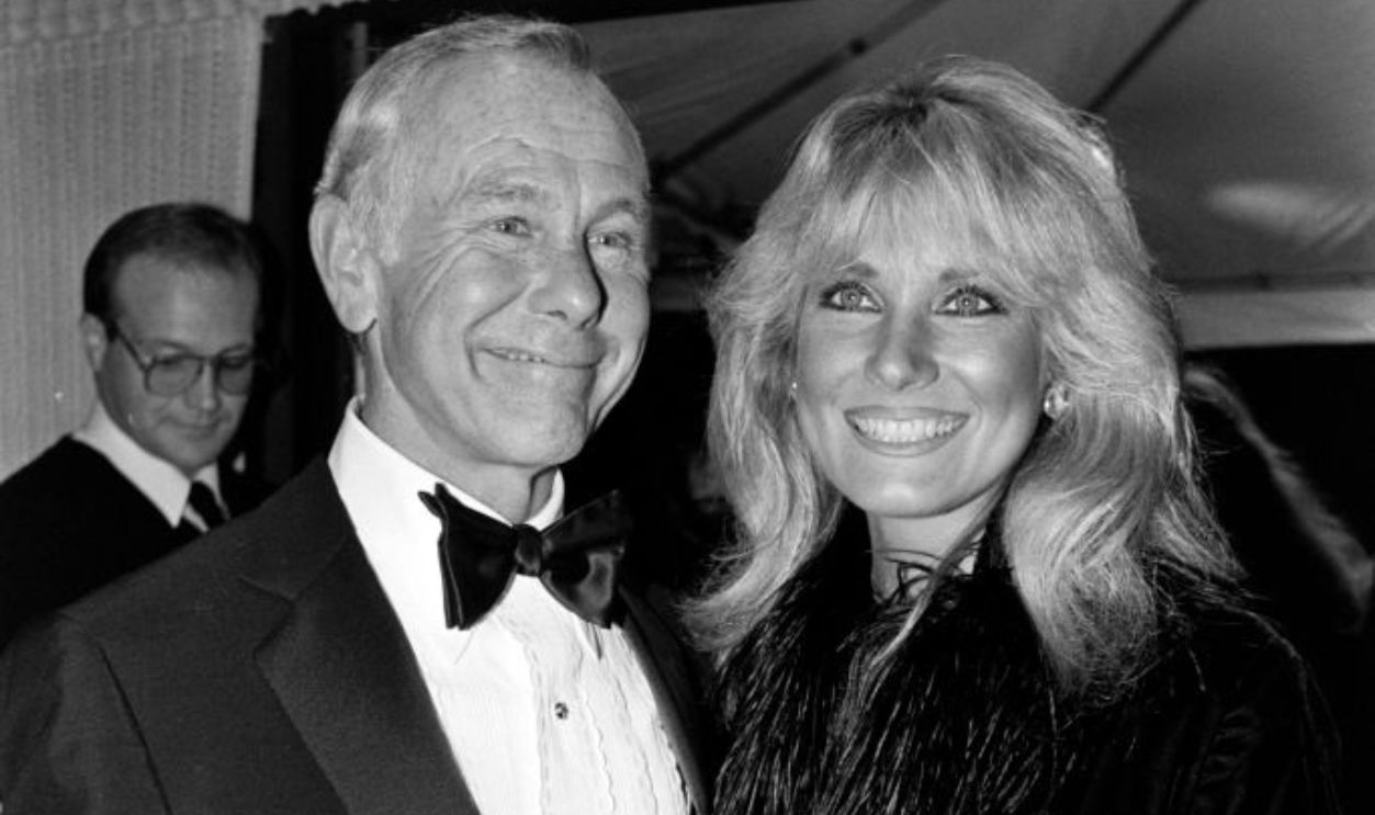 Johnny Carson and Alexis Maas