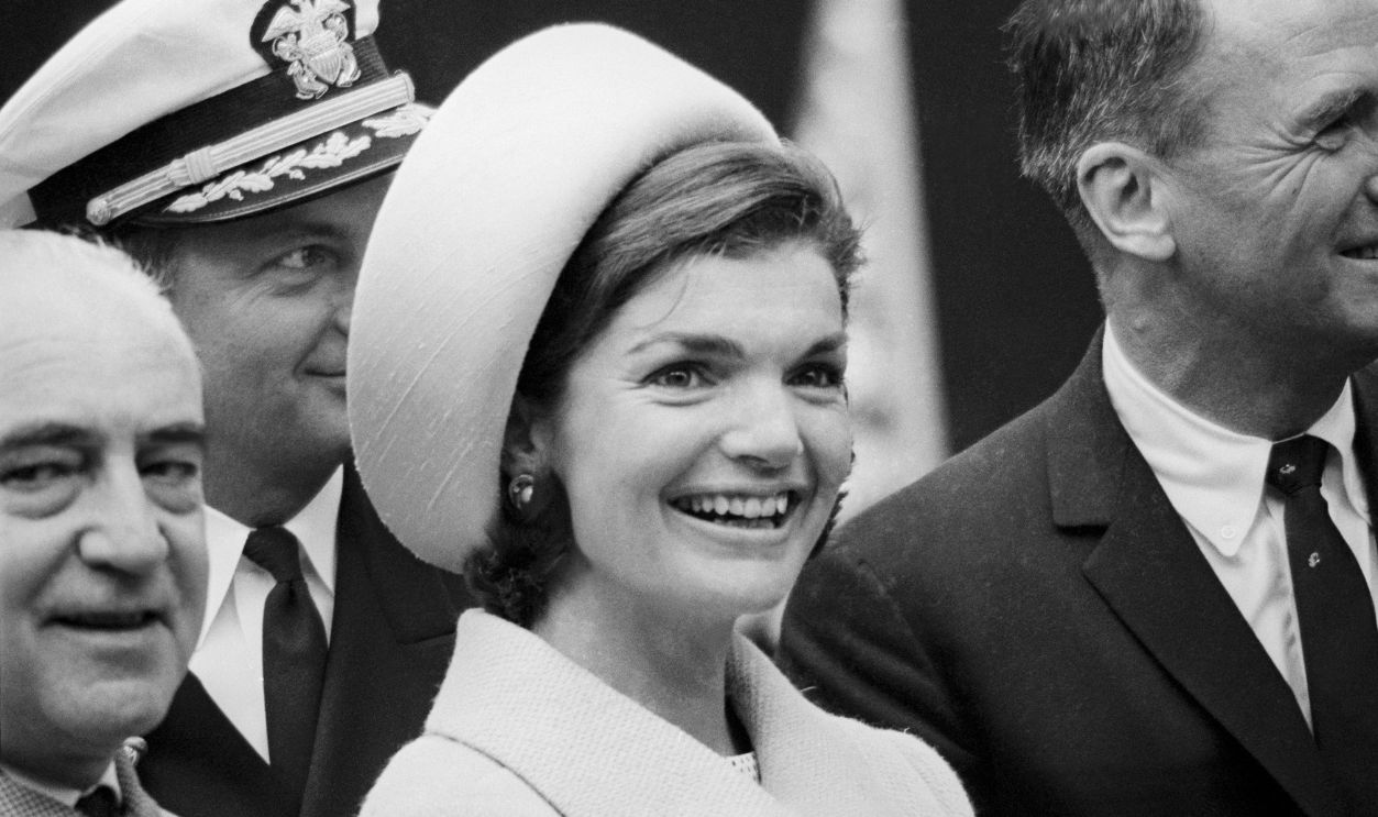Jacqueline Kennedy at the launching of the USS Lafayette submarine.