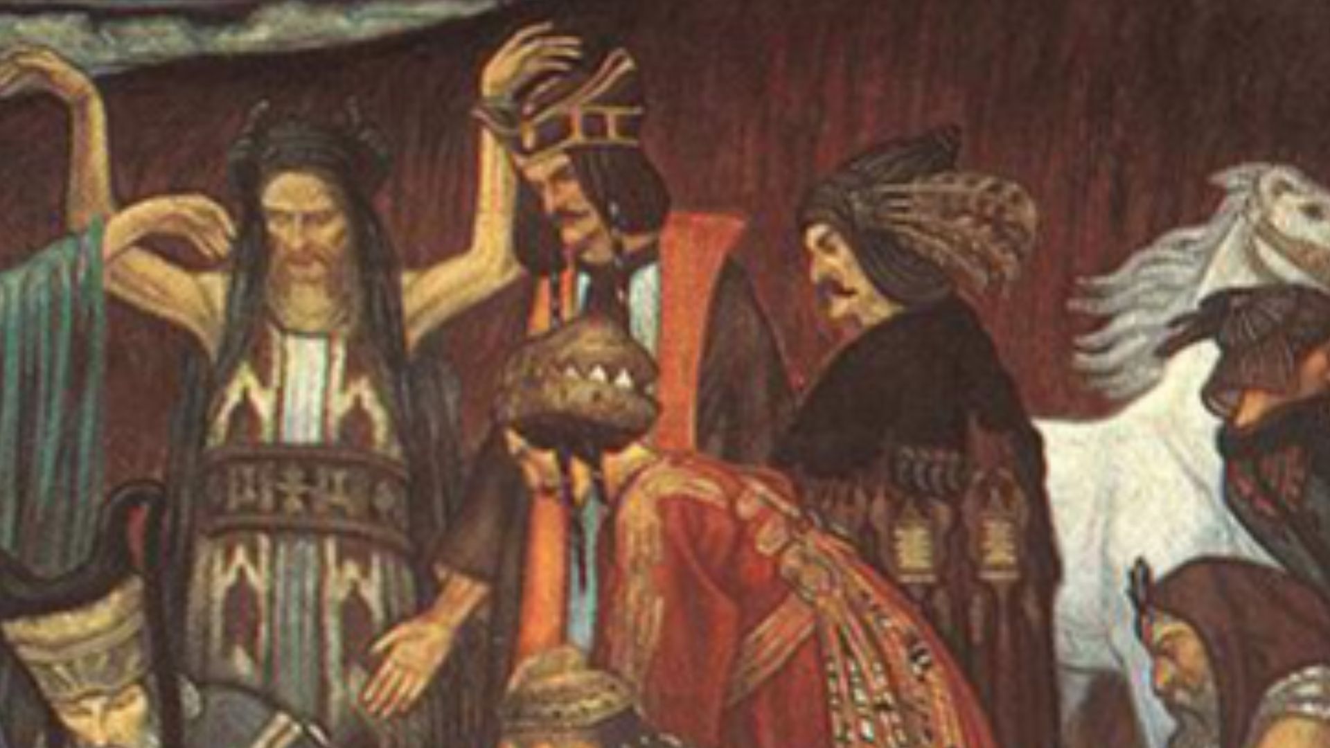 File:Körösfői-Kriesch Aladár - Sámánok körtánca 1911 Marosvásárhely Kulturpalota.png