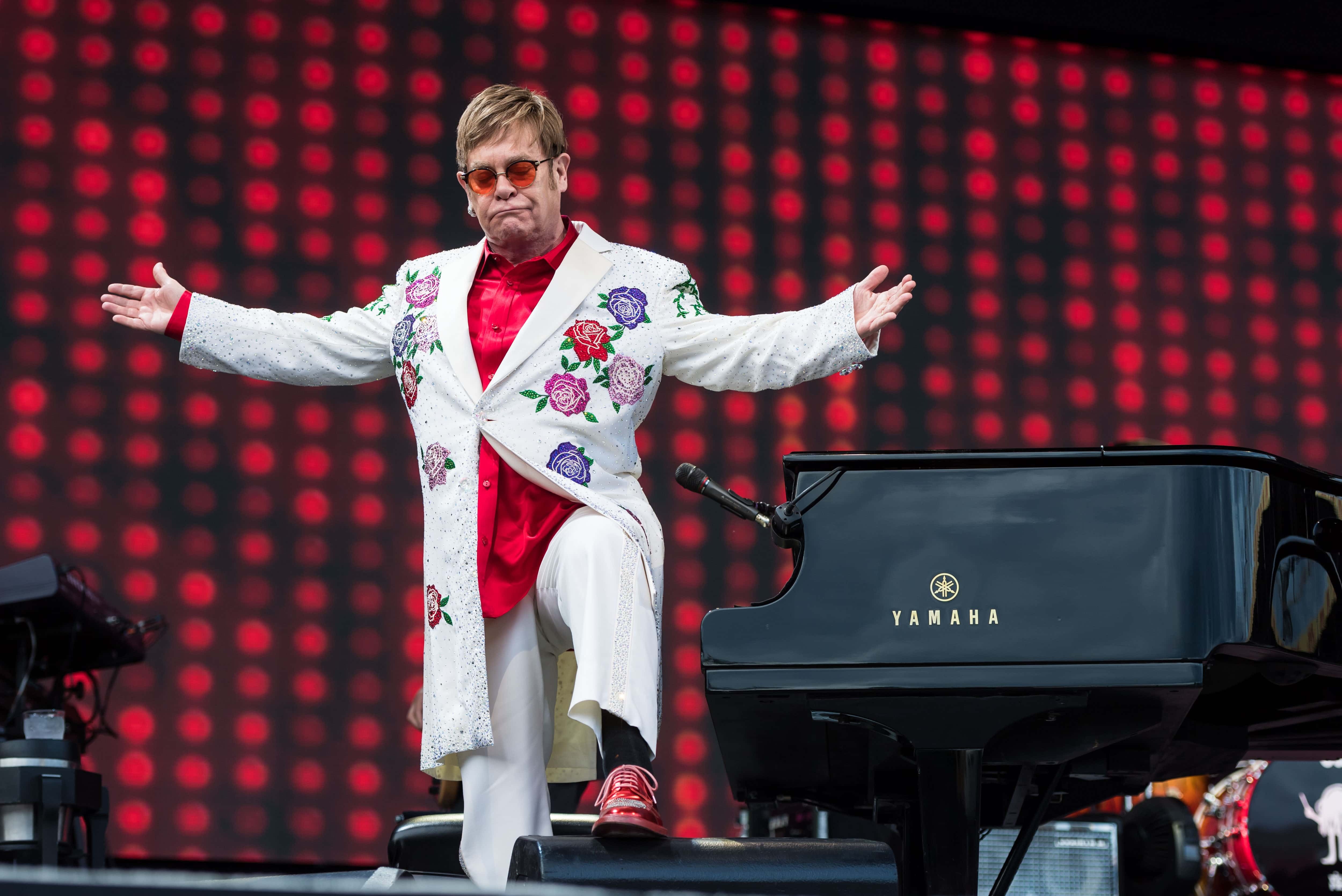 Elton John performs live at Twickenham Stoop on June 3, 2017 in London