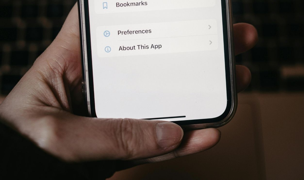 iphone setting on screen