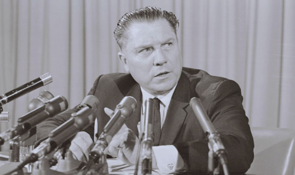 Gettyimages - 515489170, Jimmy Hoffa Speaking at Press Conference