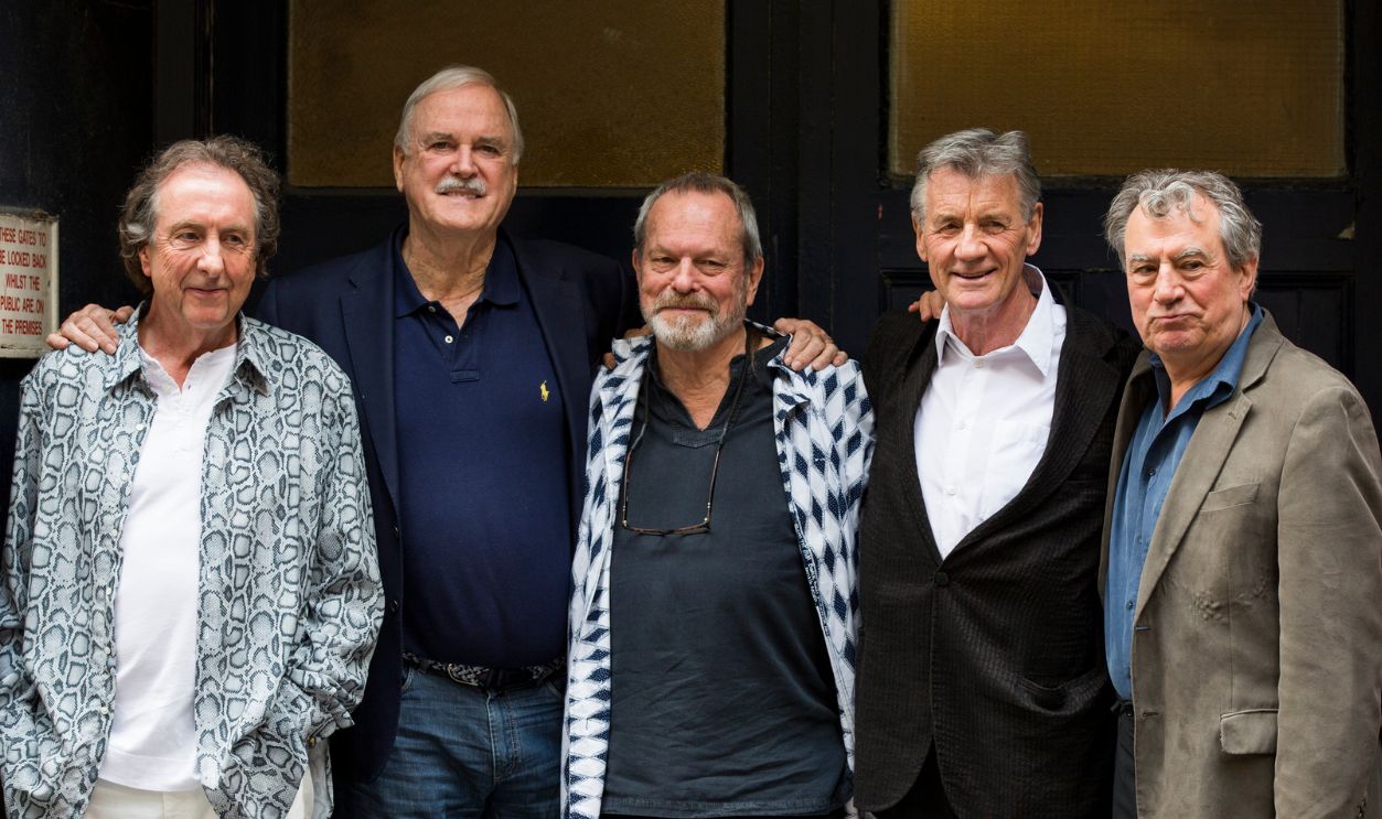  Eric Idle; John Cleese; Terry Gilliam; Michael Palin and Terry Jones attend a photocall as the cast of 
