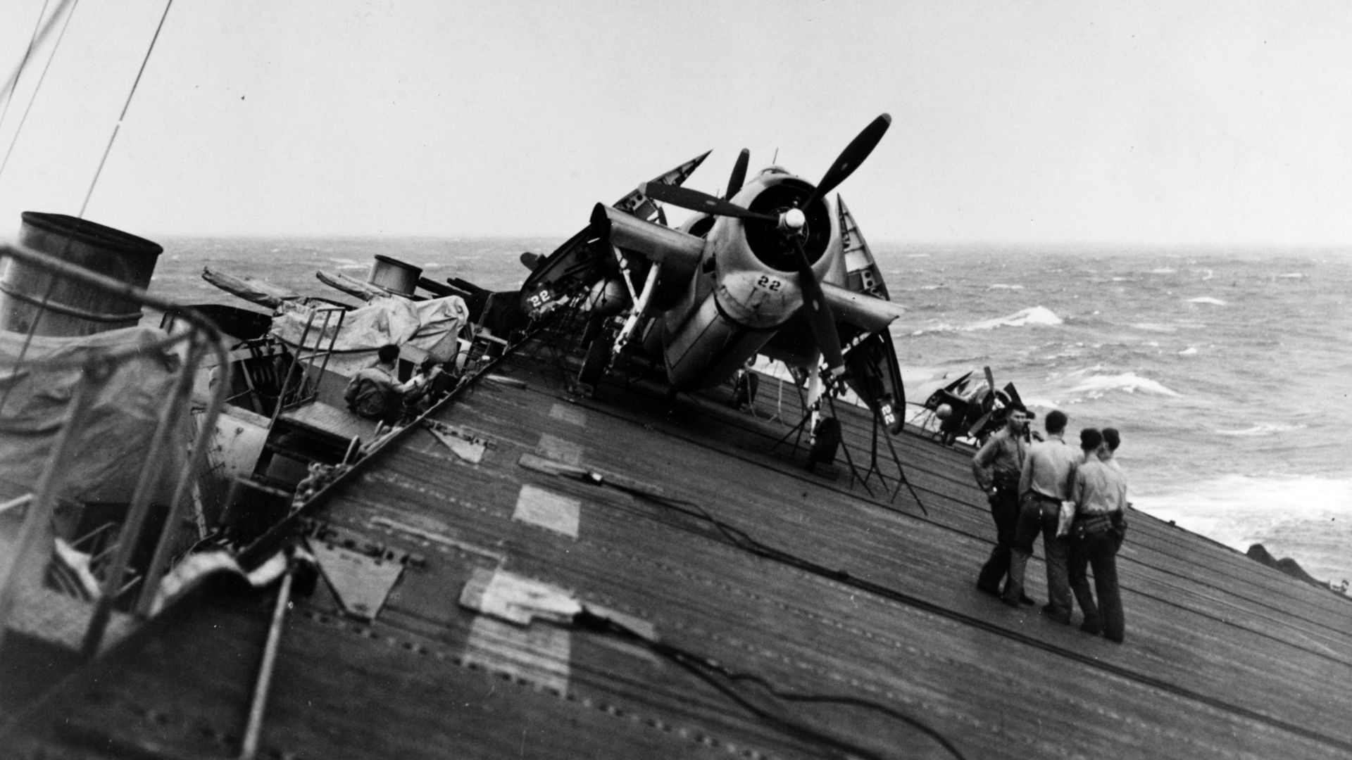 File:USS Anzio (CVE-57) rolling heavily during Typhoon Cobra, 17 December 1944 (80-G-298079).jpg