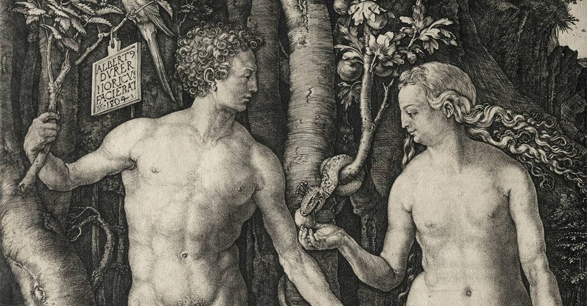 Engraving of Adam & Eve