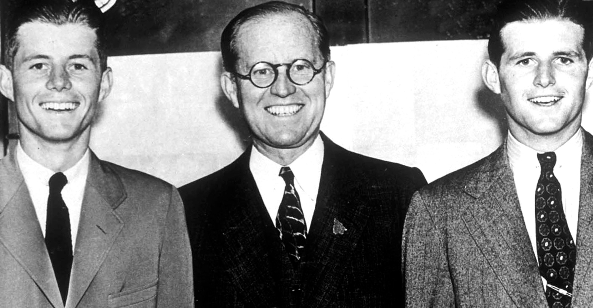Joseph Kennedy Sr with his sons John and Joseph Jr, 1937