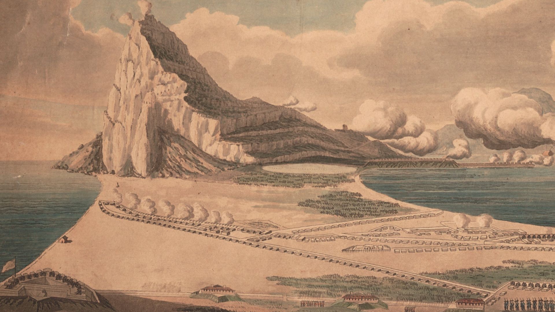 File:Vue du siege de Gibraltar et explosion des batteries flottantes 1782.jpeg