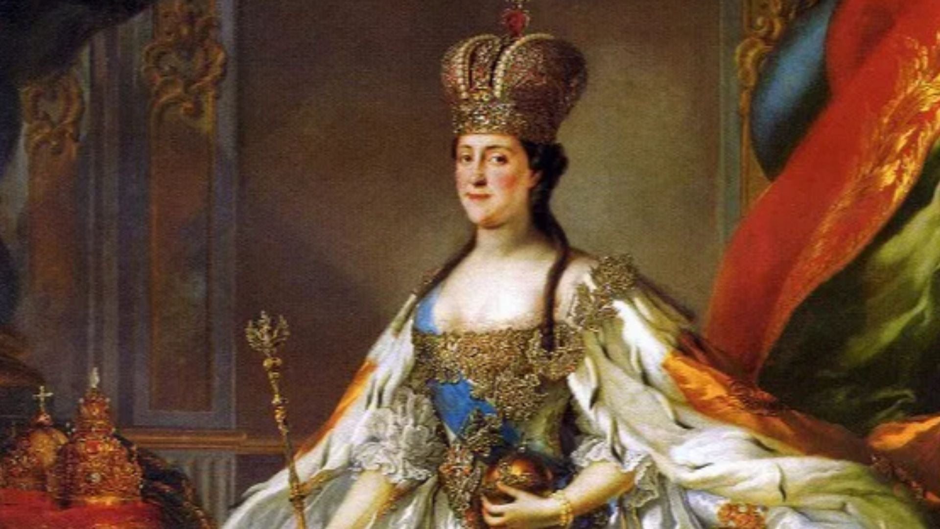 Catherine the Great in her coronation attire.