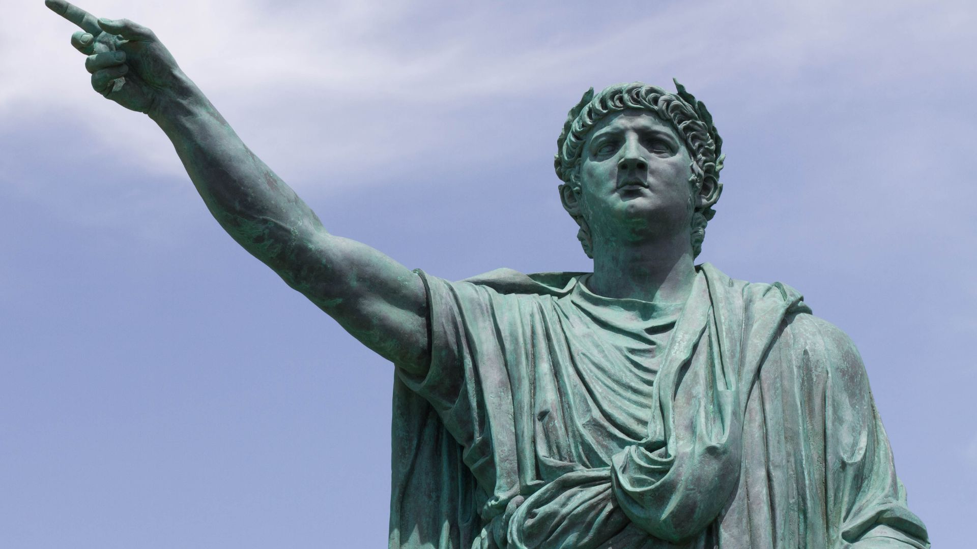Statue of The Roman Emperor Nero by Claudio Valenti, Anzio (anc. Antium) Italy.