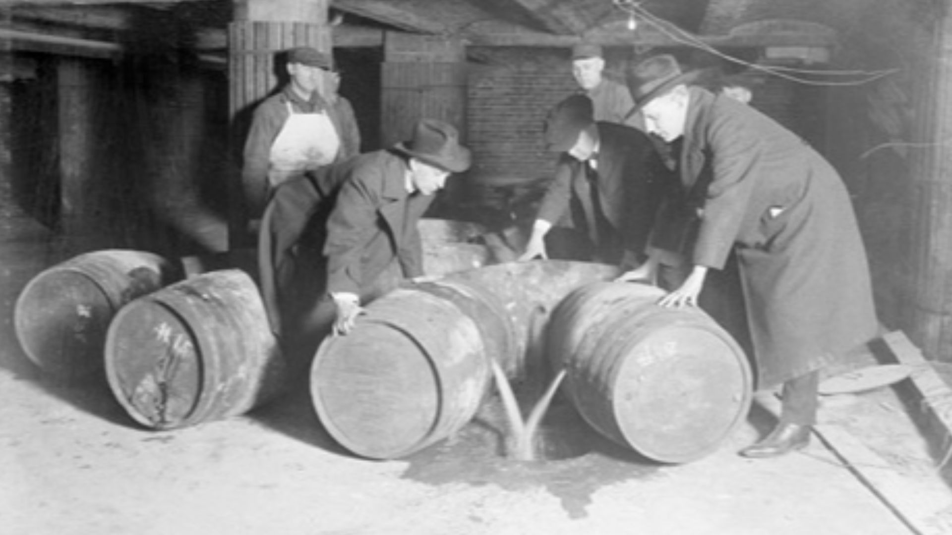 File:Prohibition agents destroying barrels of alcohol (United States, prohibition era) 2.jpg