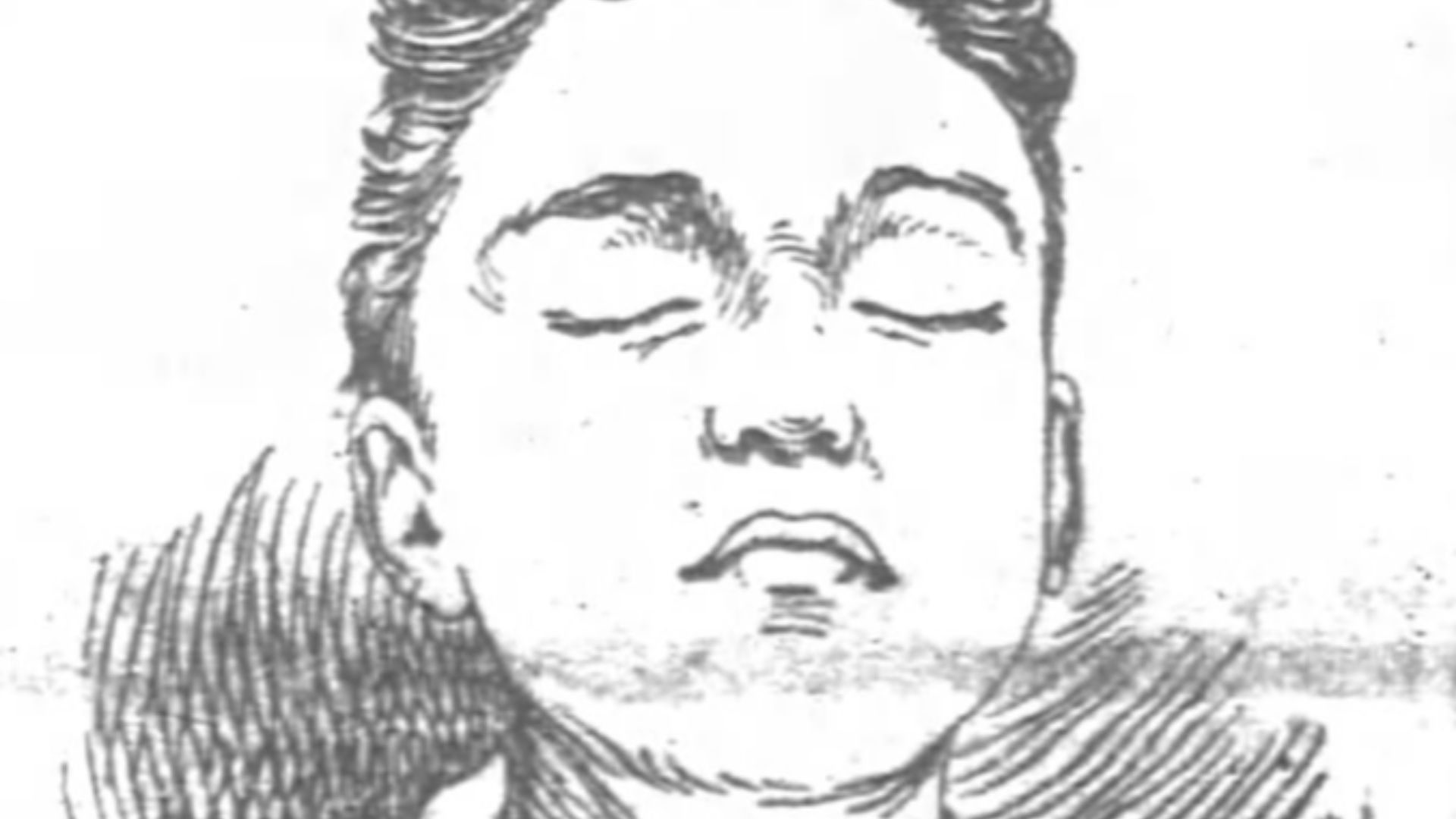 Composite sketch of a woman later identified as Kate Morgan who commited suicide in 1892 in the Hotel del Coronado that was circulated in Californian newspapers at the time.