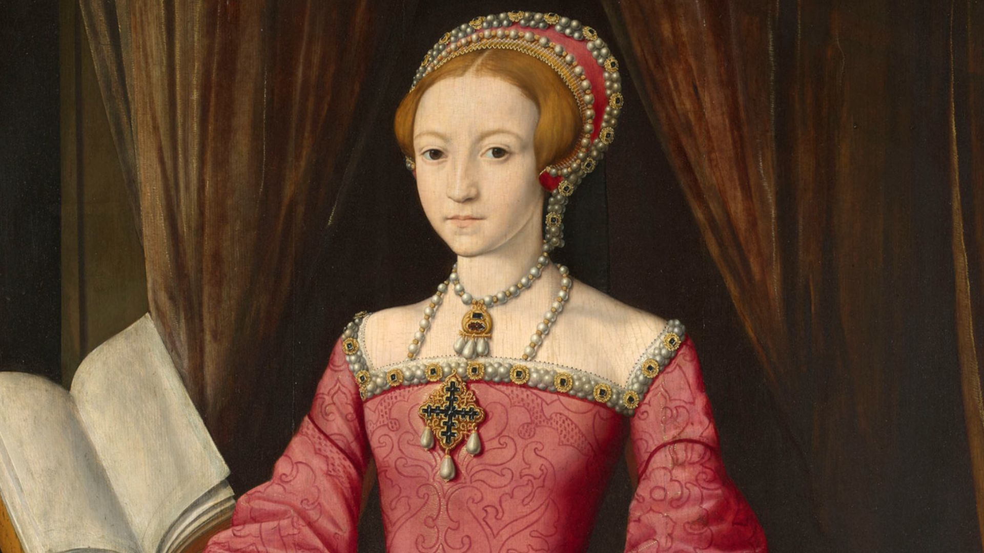 File:Attributed to William Scrots (active 1537-53) - Elizabeth I when a Princess - RCIN 404444 - Royal Collection.jpg