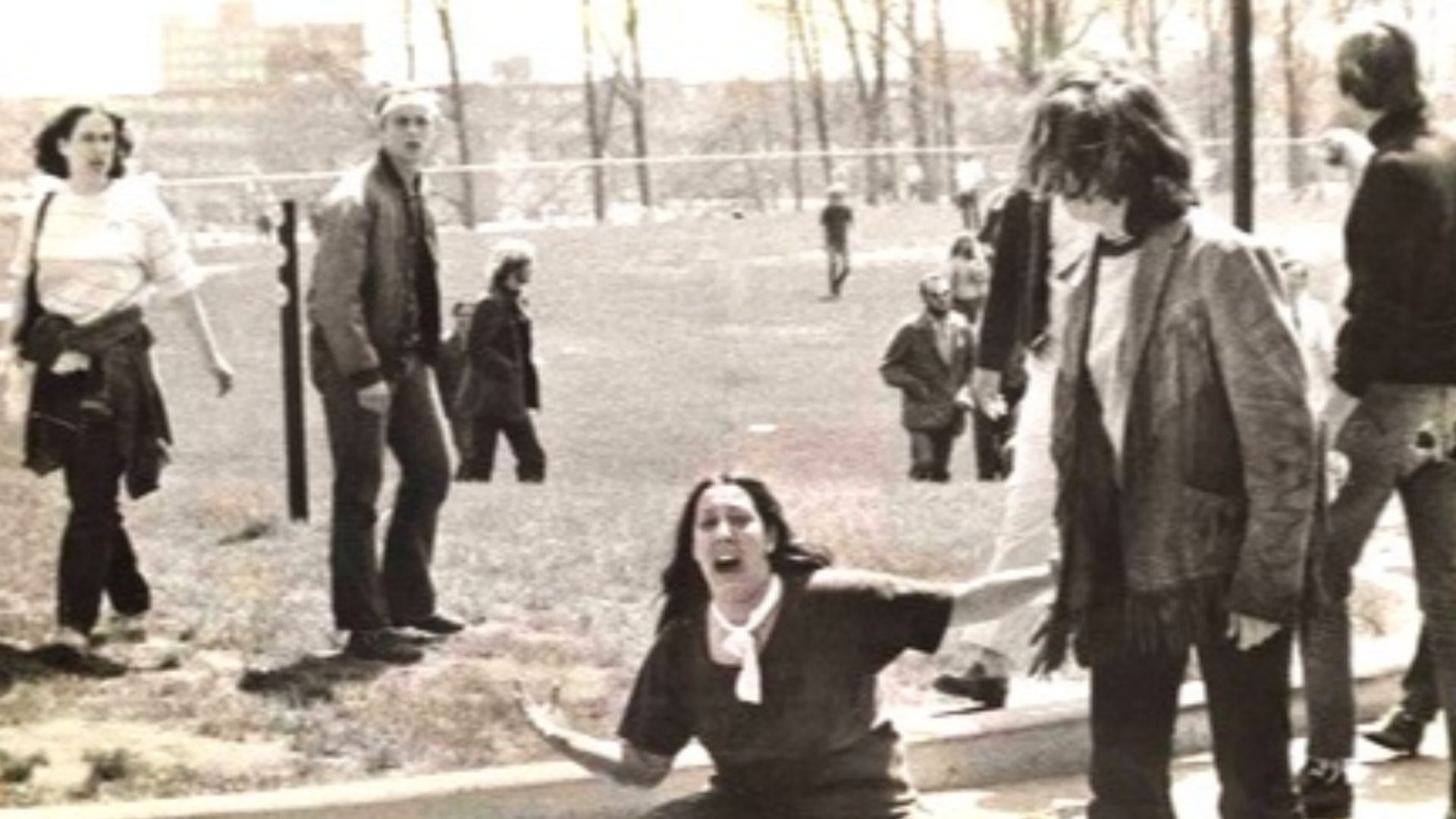 Mary Ann Vecchio, taken at Kent State University immediately following the Ohio National Guard opening fire upon student demonstrators. 4 May 1970. As published in the 5 December 1976 edition of the Appleton Post-Crescent. Direct link here