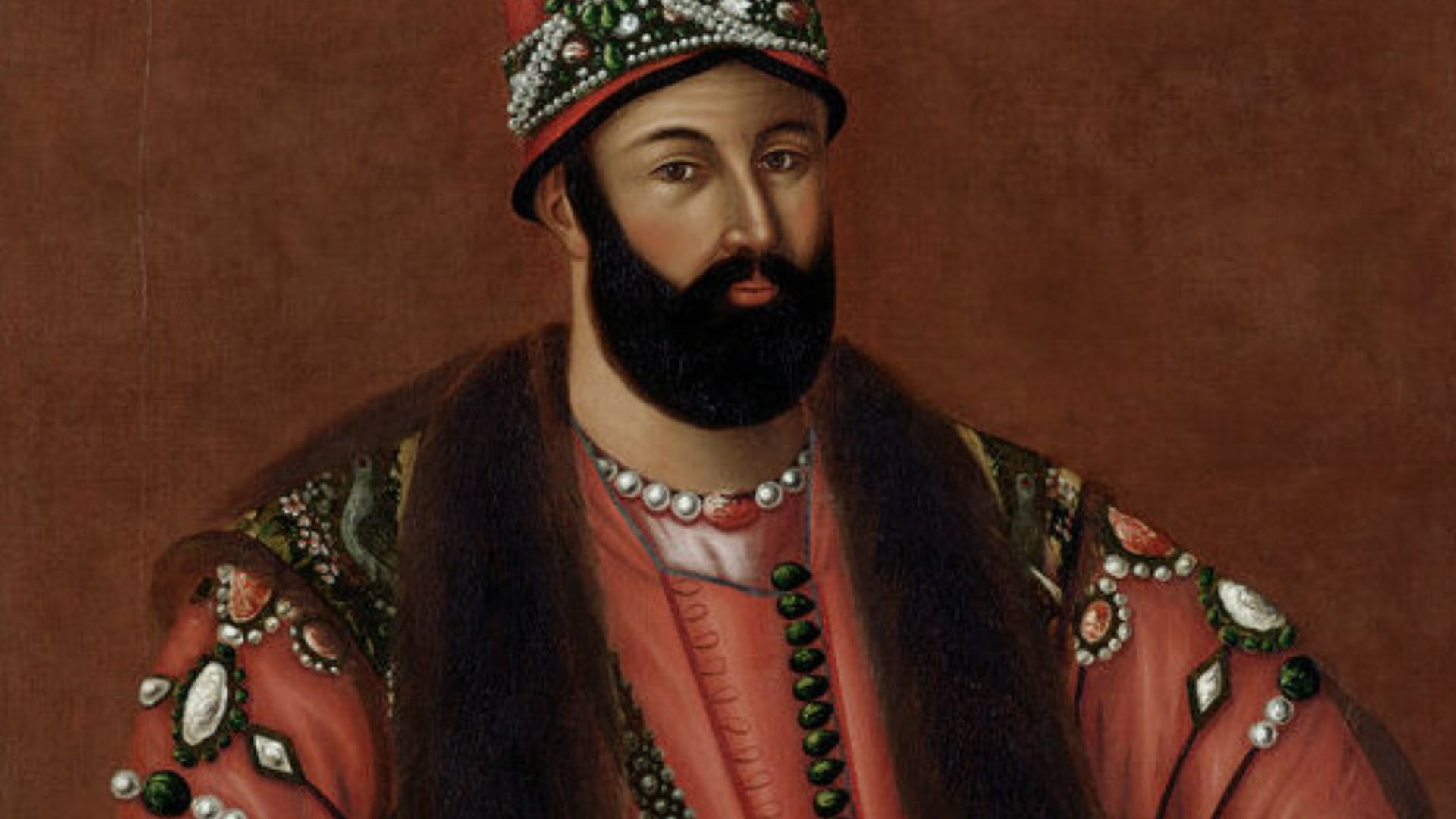 Contemporary portrait of Nader Shah. Artist unknown, created in ca. 1740 in Iran