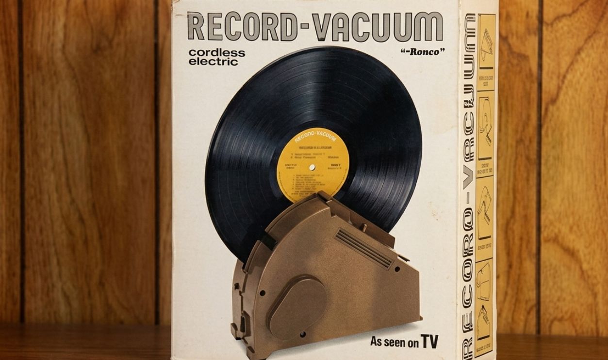 Screenshot from Ronco Record Vacuum ad