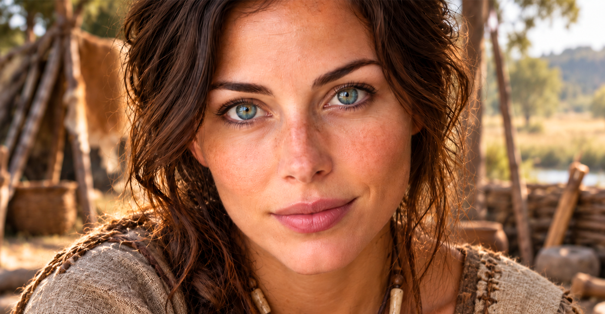 Close up of a woman with very striking eyes