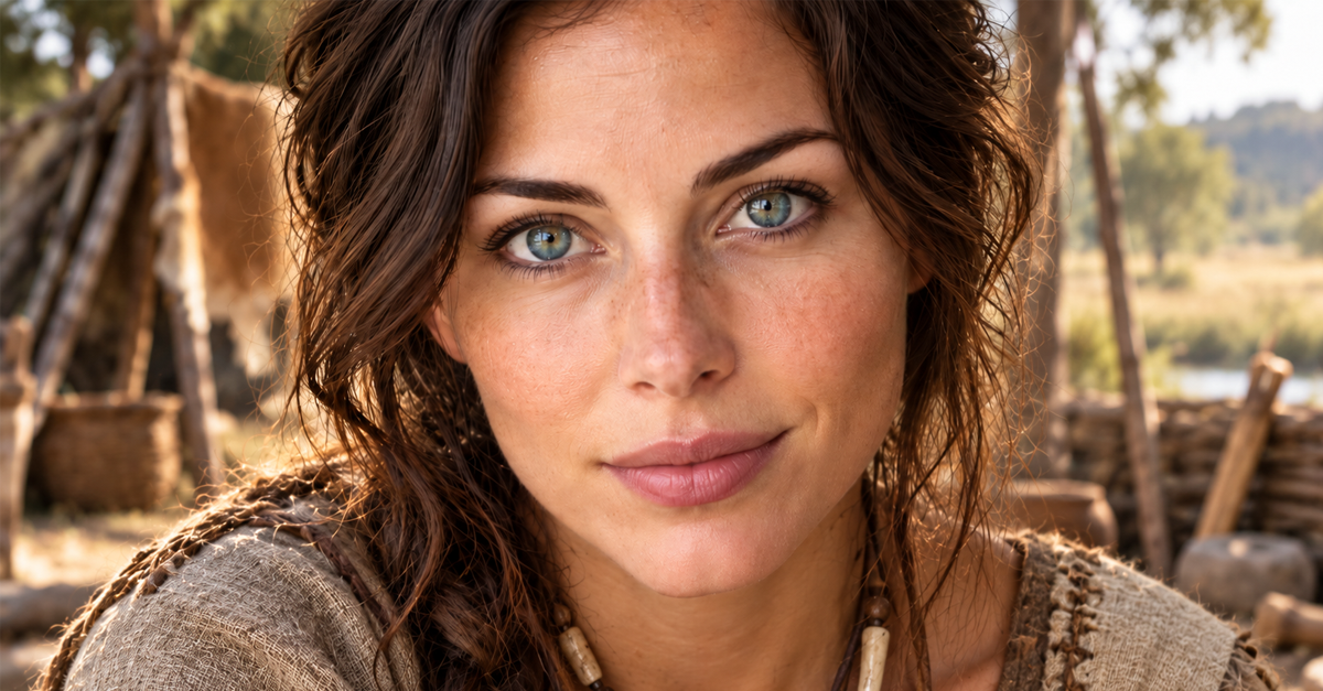 Close up of a woman with very striking eyes