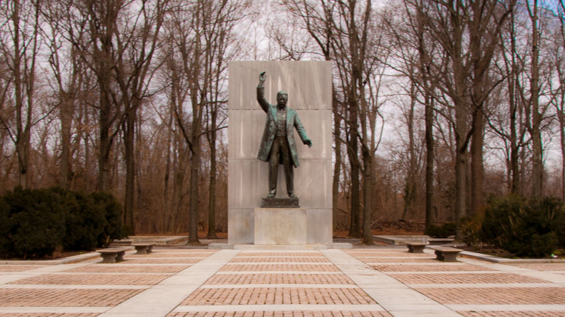 Located on Theodore Roosevelt Island, a US National Park in the Potomac River