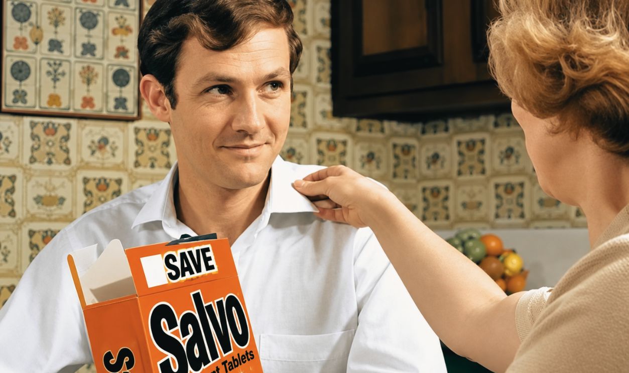 Screenshot from Salvo Detergent Tablet Commercial, Procter & Gamble Company (1970) 