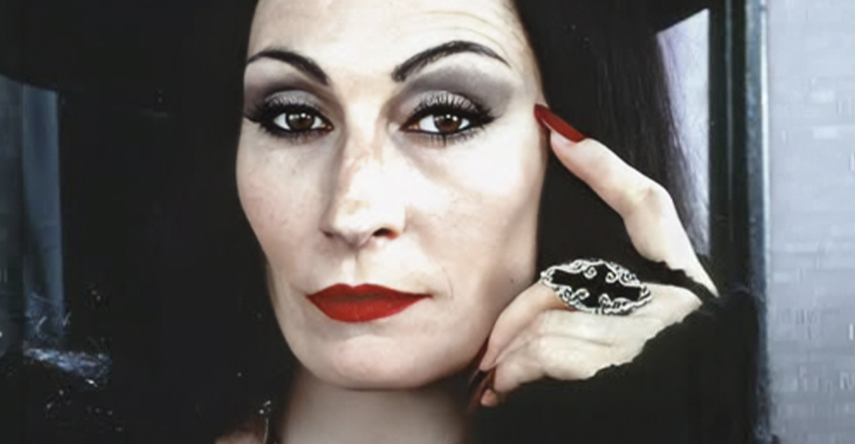 Anjelica Huston as Morticia on The Addams Family