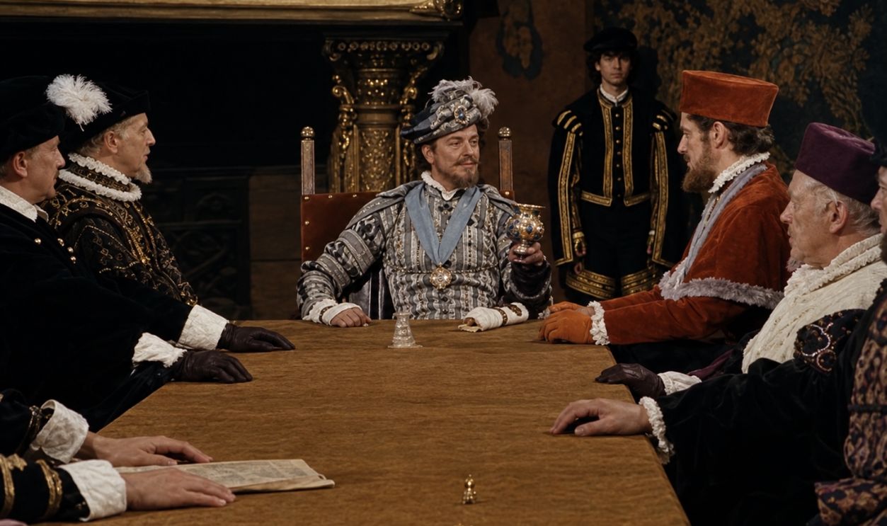 Screenshot from La Guerre des trois Henri (1978), Enhanced 