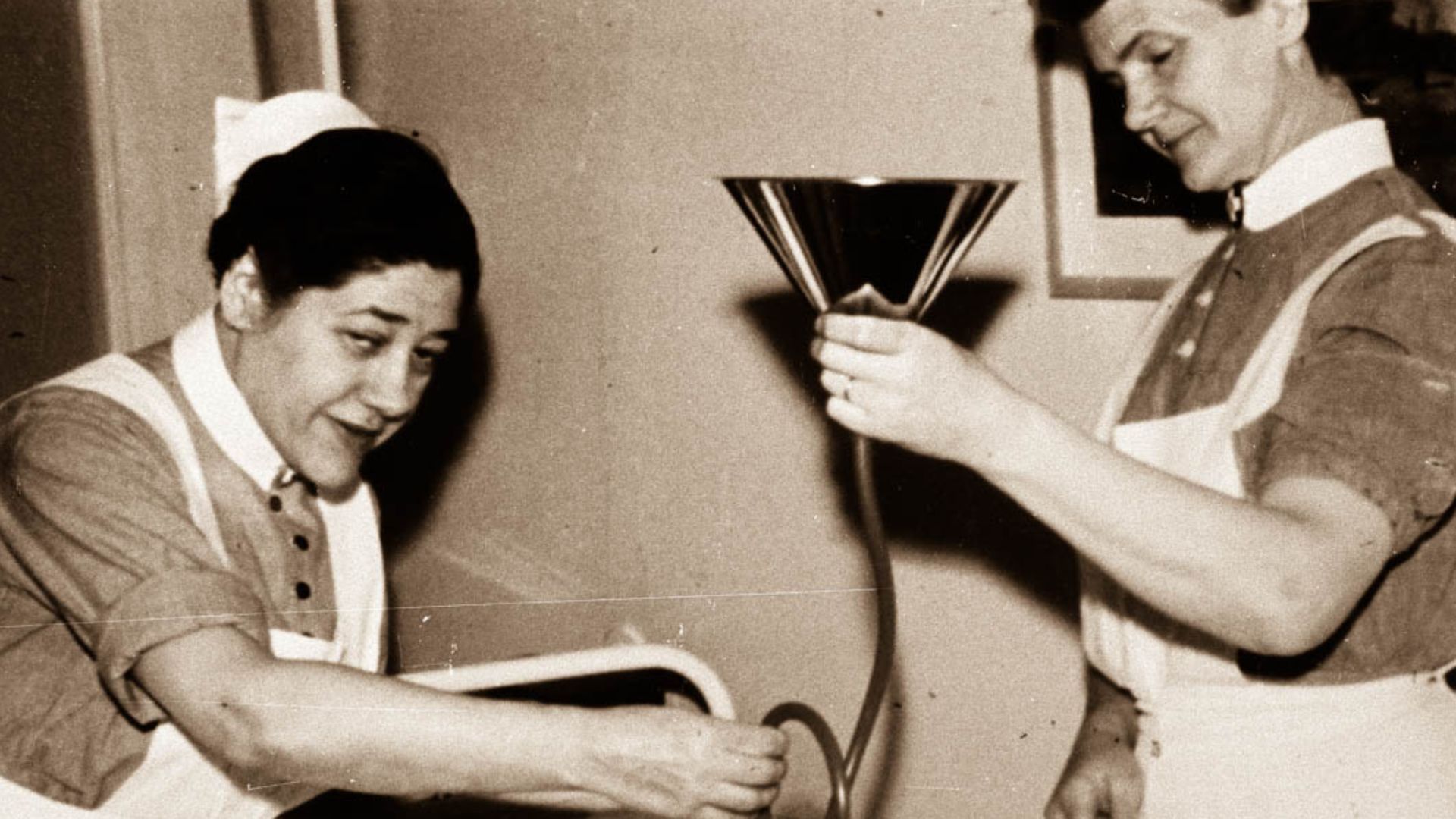 Insulin shock therapy performed by unnamed nurses on an unnamed patient. Source indicates that it was shot around the year 1930, however, as results of the procedure were first made public in 1933, and the practice wasn't widespread until a few years afte