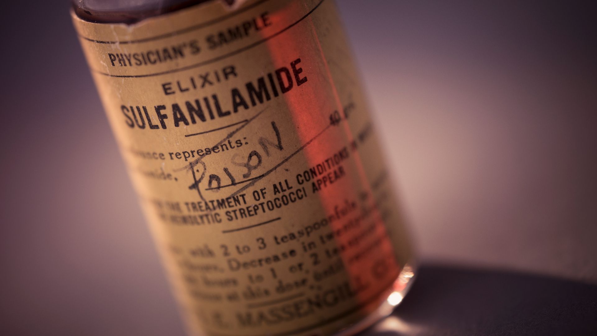 In 1937, Elixir Sulfanilamide was prescribed to many patients to treat infections, including sore throats. At the time, drug manufacturers were not required to prove the safety of their drugs prior to marketing. Elixir contained diethylene glycol, a highl