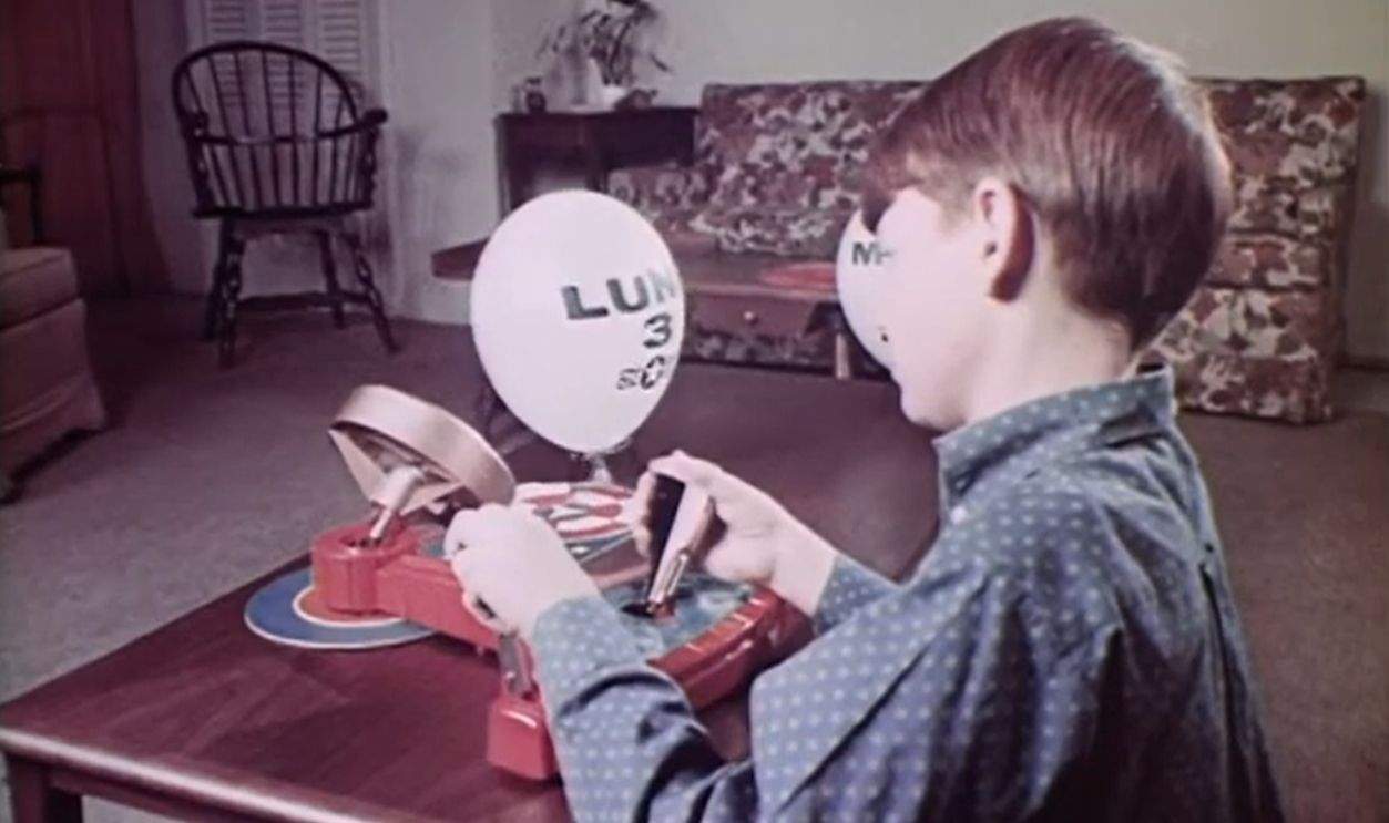 Screenshot from Johnny Astro commercial, Remco (1960s)