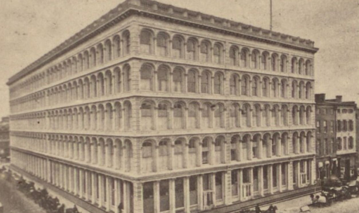 A.T. Stewart & Co.'s Retail Store, from Robert N. Dennis collection of stereoscopic views
