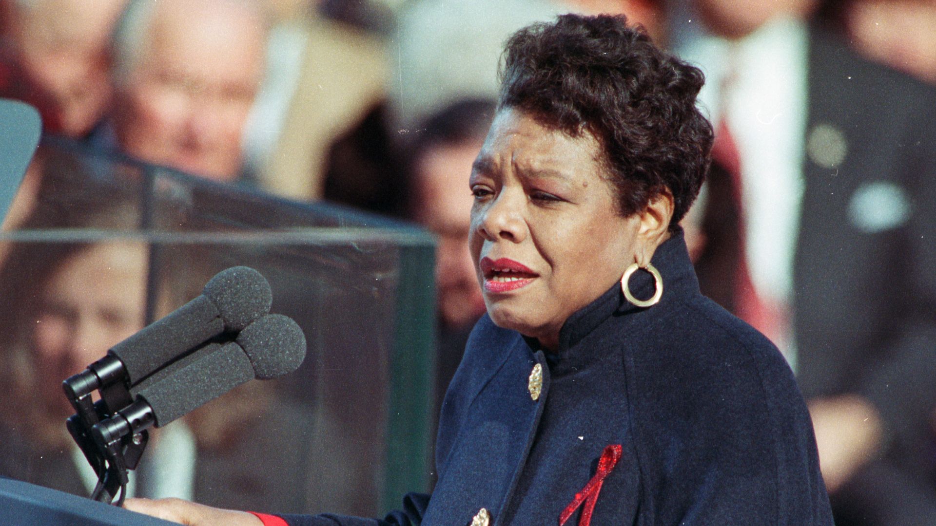 Inaugural Ceremony at the U.S. Capitol in Washington, DC on January 20, 1993. President William Jefferson Clinton delivers his Inaugural address. Maya Angelou reads her Inaugural poem and Reverend Billy Graham offers the Inaugural invocation. These images