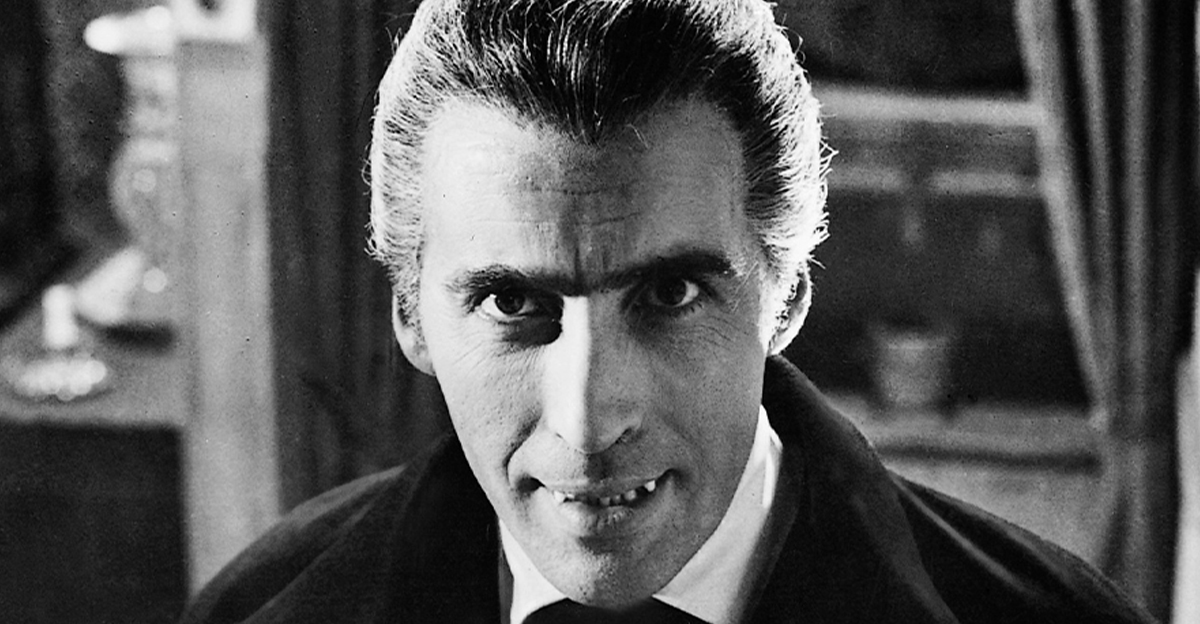 British actor Christopher Lee plays the vampiric Count in 'Dracula', 1958