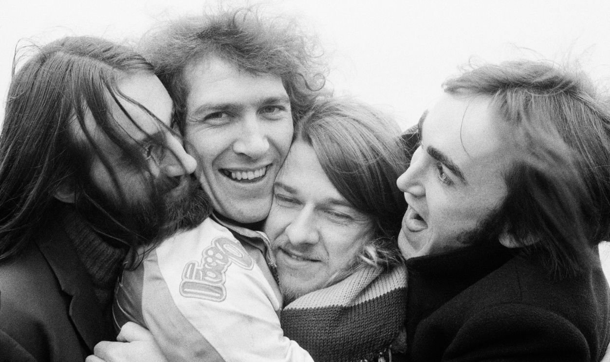 Getty Images - 627493174 - English progressive jazz-rock band Patto, 1972. From left to right, they are Clive Griffiths, Mike Patto, John Halsey and Ollie Halsoll.