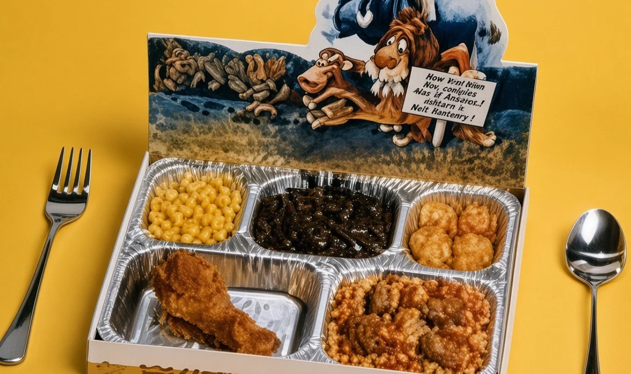 Screenshot from Libbyland Safari Supper TV Dinner Commercial, Libby, McNeill & Libby (1972)