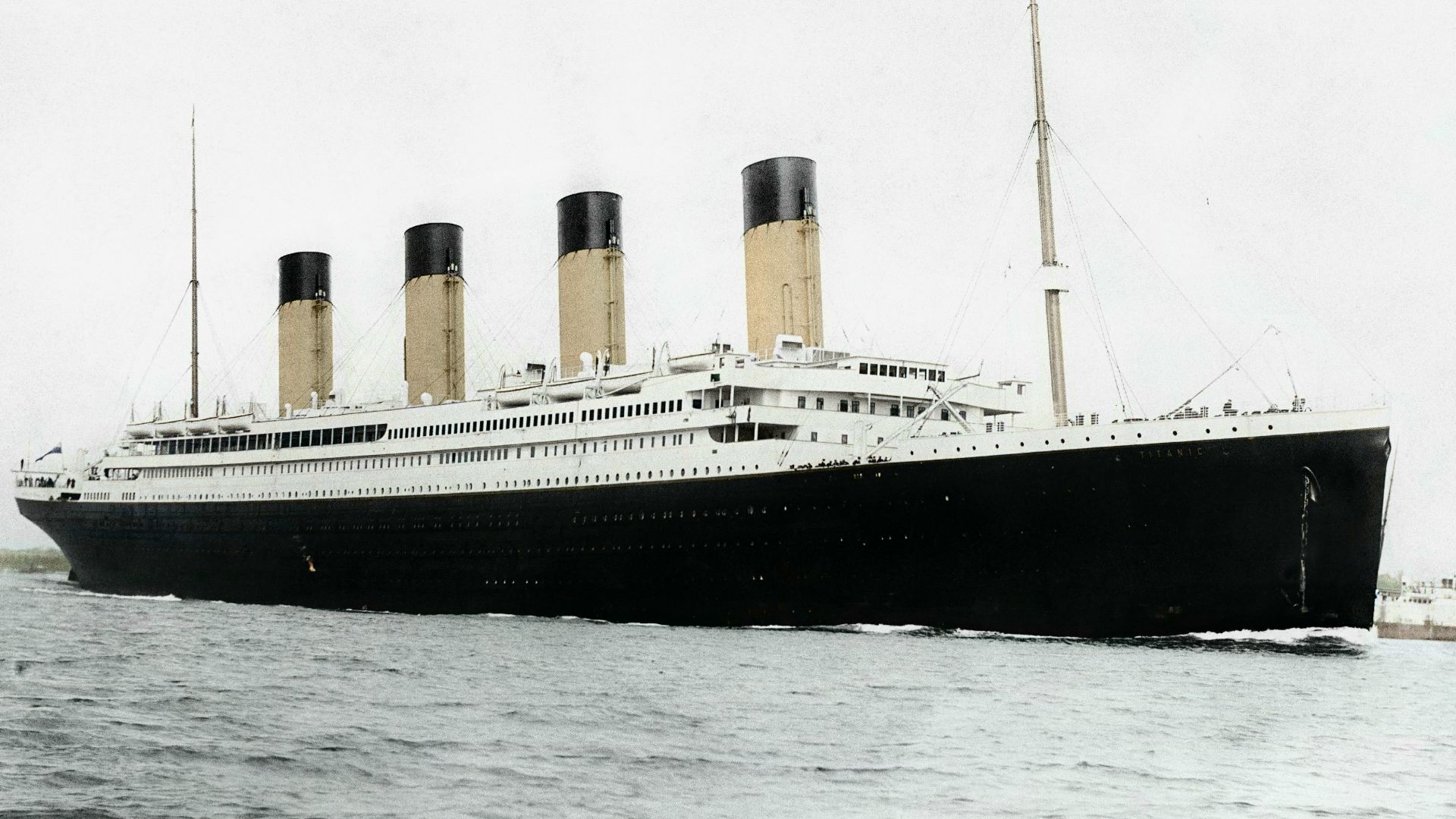 Colorized picture of RMS Titanic