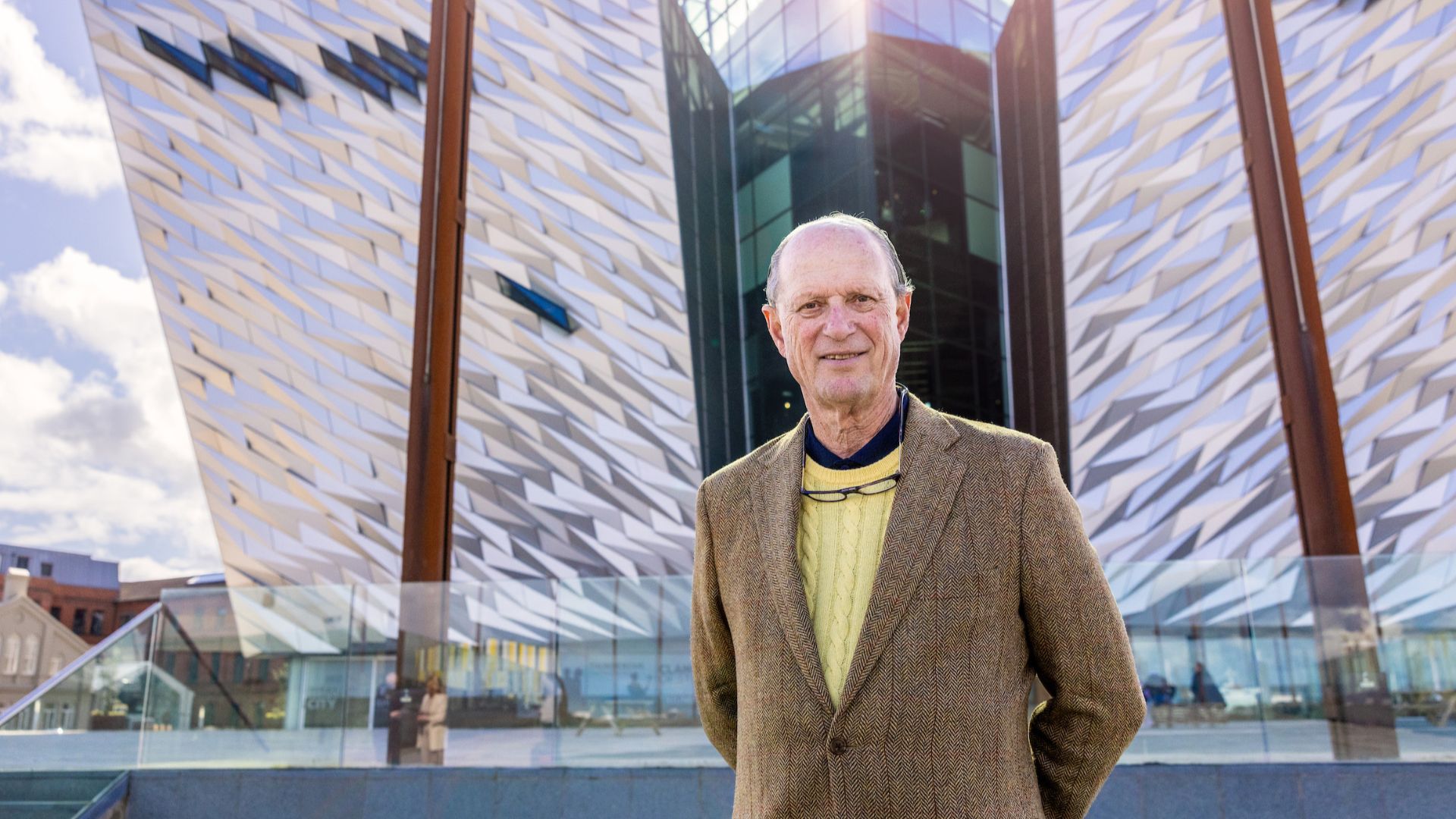 Robert Ballard, underwater explorer, at the launch of the Titanic Belfast Reimagined galleries 31 March 2023