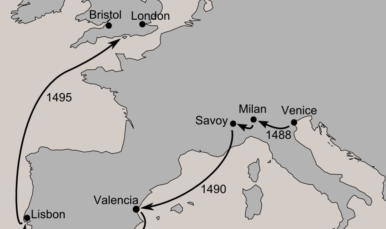 John Cabot's travels