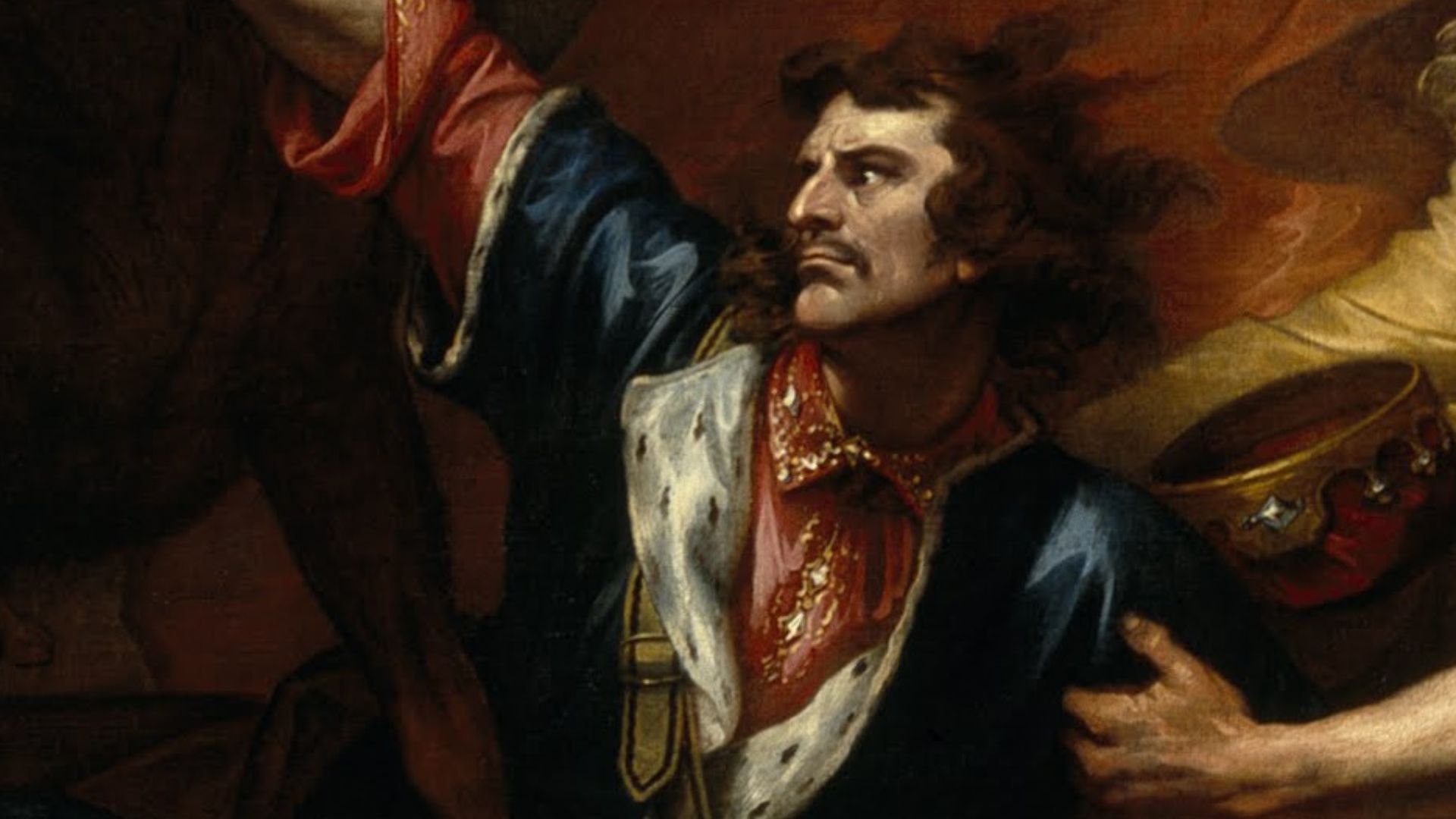 File:Benjamin West - Alexander III of Scotland Rescued from the Fury of a Stag by the Intrepidity of Colin Fitzgerald ('The Death of the Stag') - Google Art Project (cropped).jpg