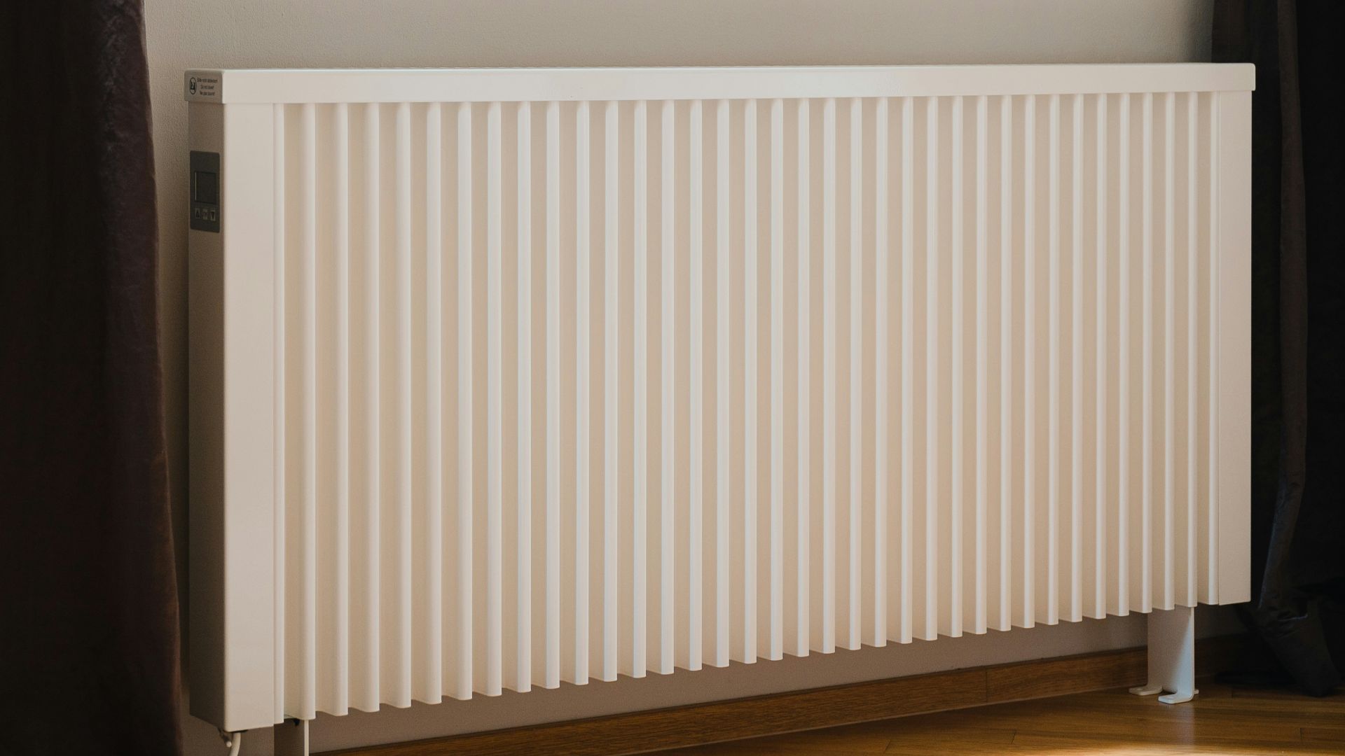 a white radiator in a room