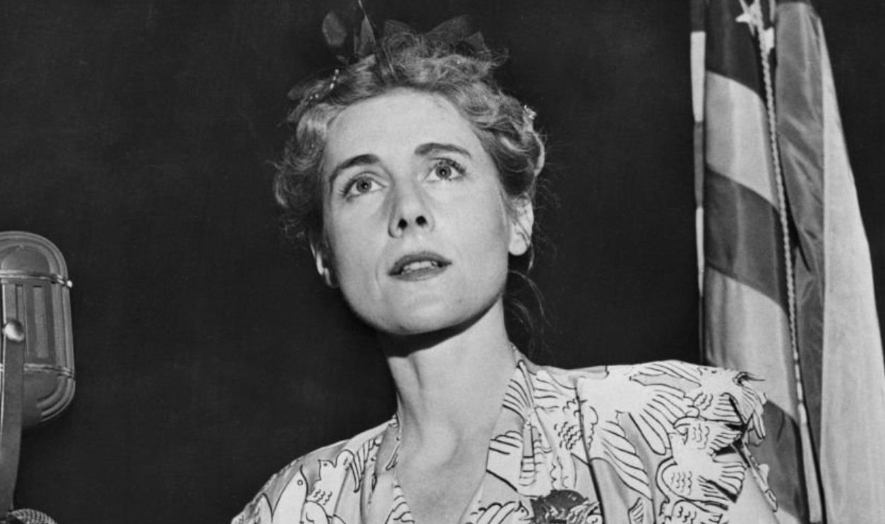 Rep. Clare Boothe Luce of Connecticut, as she spoke to the Republican National Convention in Chicago.