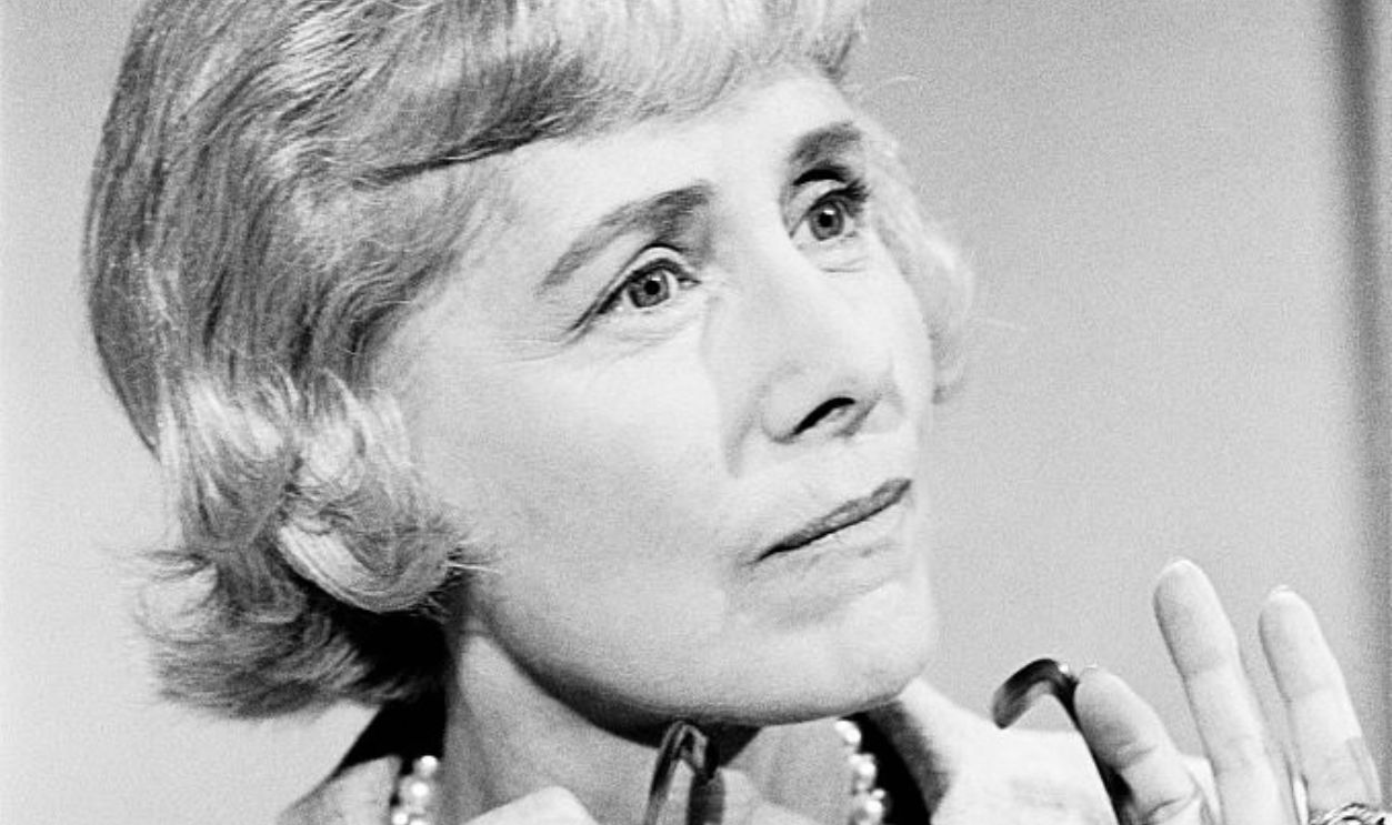 (Original Caption) New York: Mrs. Clare Boothe Luce seems thoughtful during an appearance on a television program here during which she announced her withdrawal as a Conservative Party candidate for the U.S. Senate from New York. The move clears a major obstacle for Republican Senator Kenneth B. Keating in his bid for re-election.