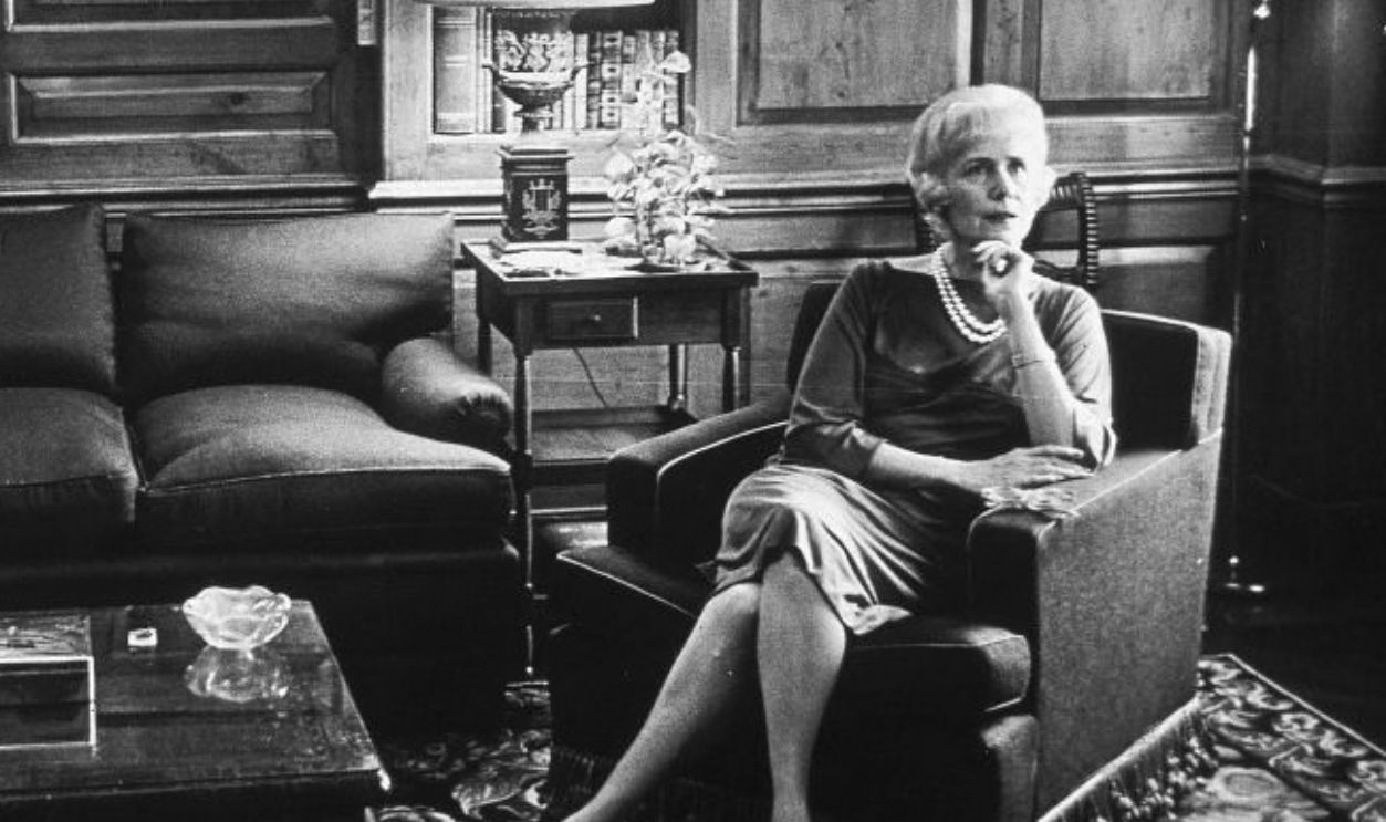 American author and diplomat Clare Boothe Luce (1903 - 1987) in her apartment on Fifth Avenue, NYC, 15th October 1964. She announced that year that she was running for the US Senate.