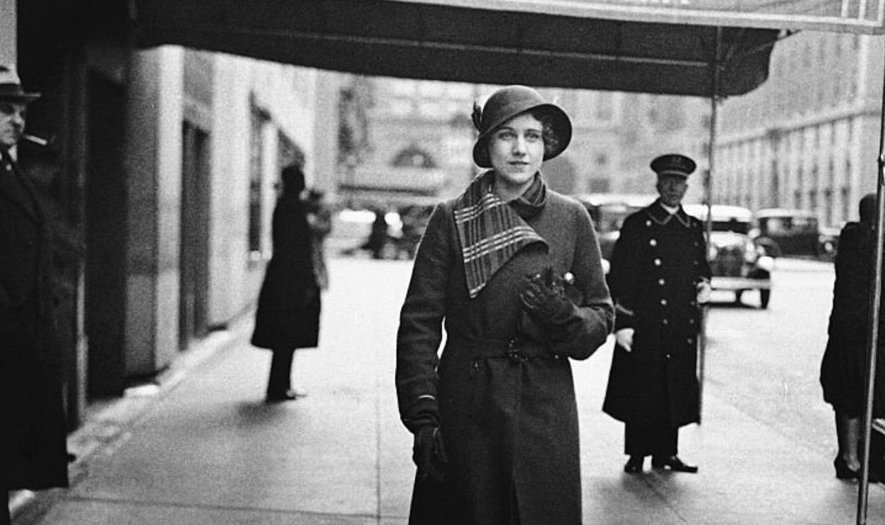 Portrait of Clare Boothe Luce, when she was Mrs. Boothe Brokaw, on Park Avenue. She was a playwright who later became a politician in the 1940's through the 1960's.